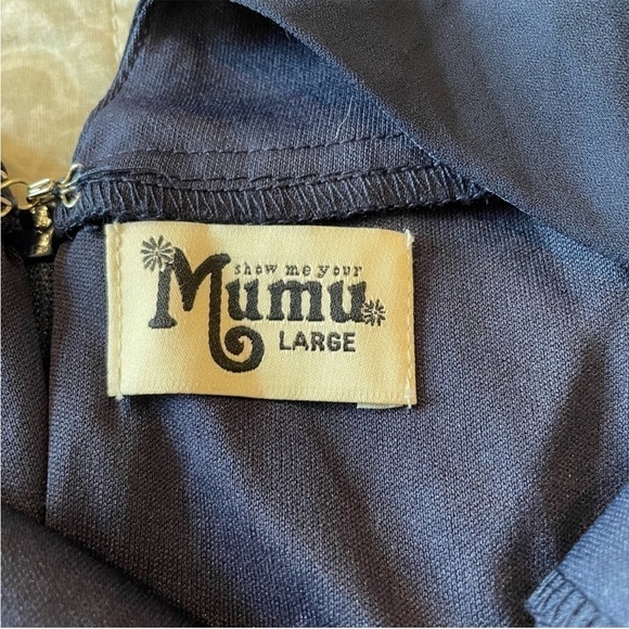 Show Me Your Mumu Jenn Maxi Dress in Rich Navy Crisp Large NWT - Picture 11 of 16